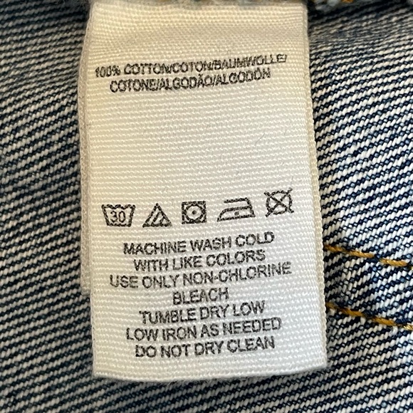 Free People Wild Rose Denim Skirt Women 24 Floral Embroidered Studded Distressed - Picture 7 of 8